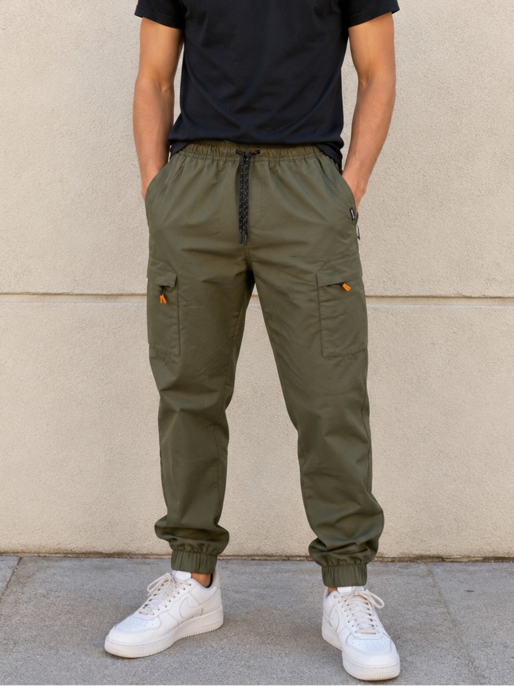 Tony Hawk Cargo Jogger Pants Olive Green Utility Techwear Athletic Hiking pant S